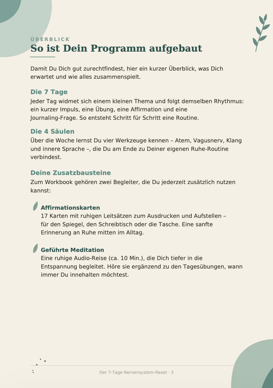 Der 7-Tage Nervensystem-Reset-Bundle