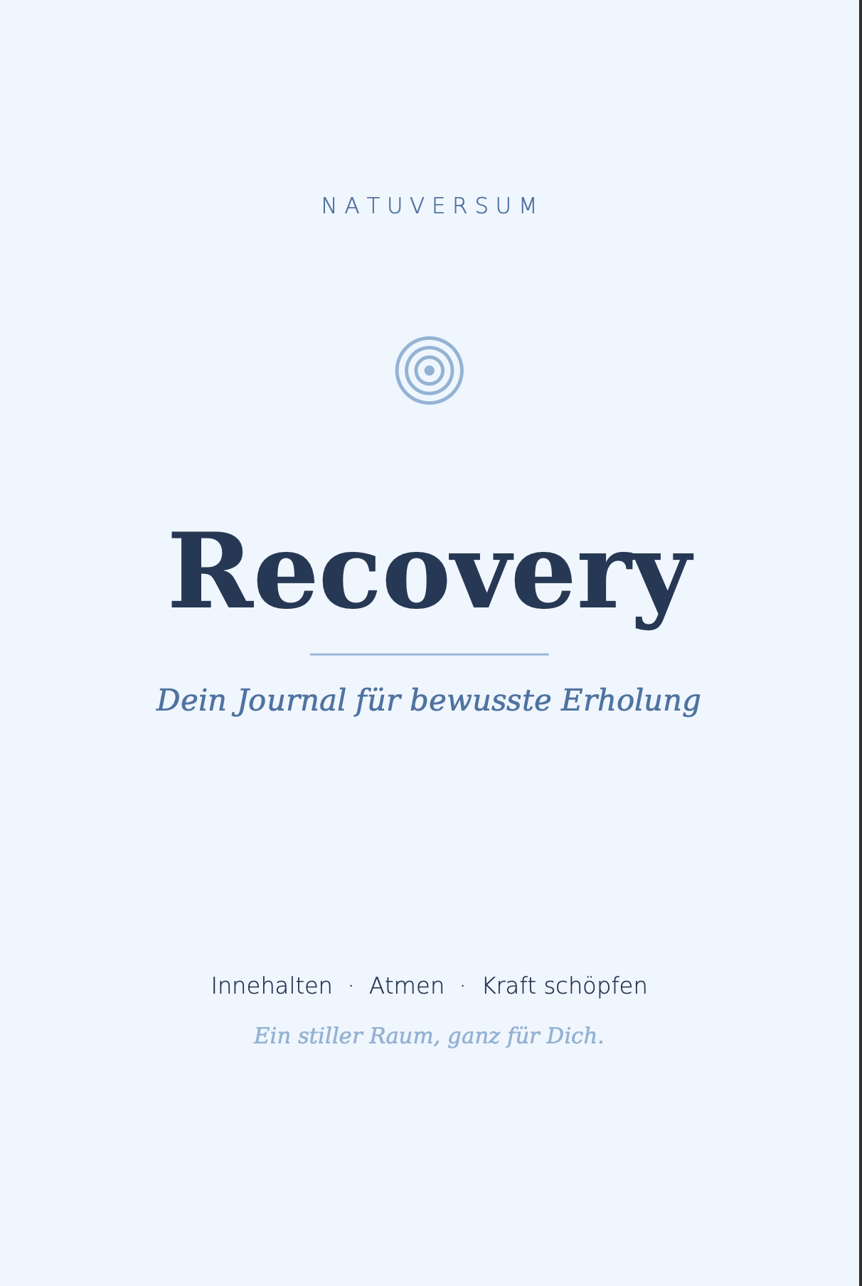 Recovery - Dein Journal für bewusste Erholung